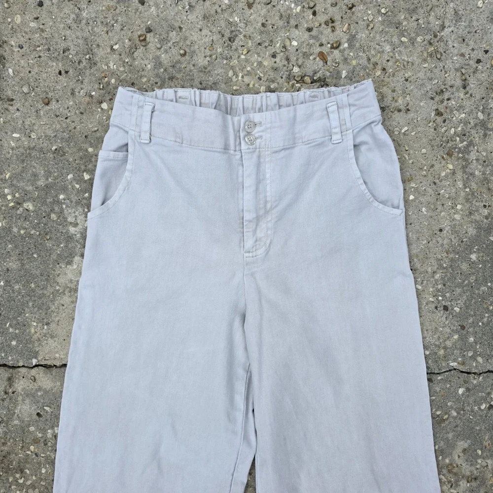 Young Fabulous Broke Ryker Pants Size Medium Beige Wide Leg Neutral Khaki Tan‎